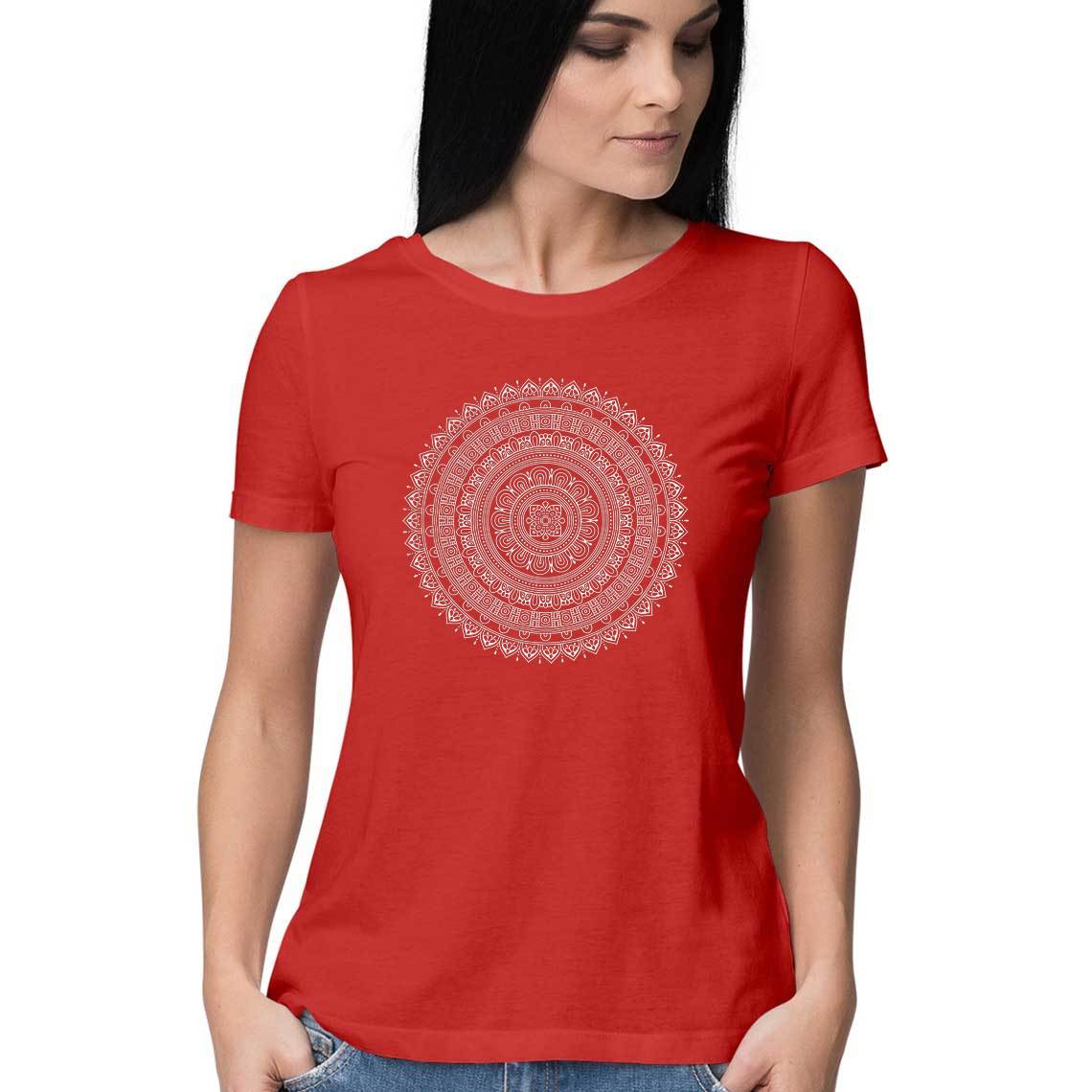 Mandala Women's Tshirt / Digital Gandhi Printrove