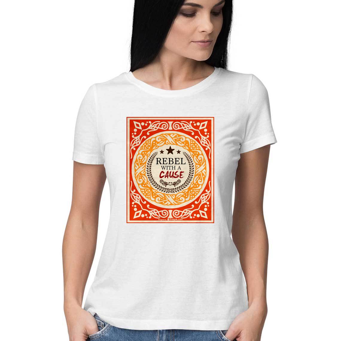 Rebel T Shirt for Women / Digital Gandhi Printrove